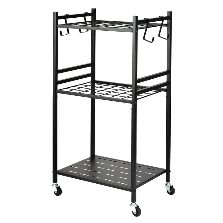 Maclean Mobile Garden Tool Stand / Cart, black, dimensions 43x30x79 cm, max. 20 kg, MC-138