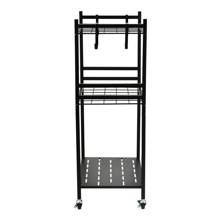 Maclean Mobile Garden Tool Stand / Cart, black, dimensions 43x30x79 cm, max. 20 kg, MC-138