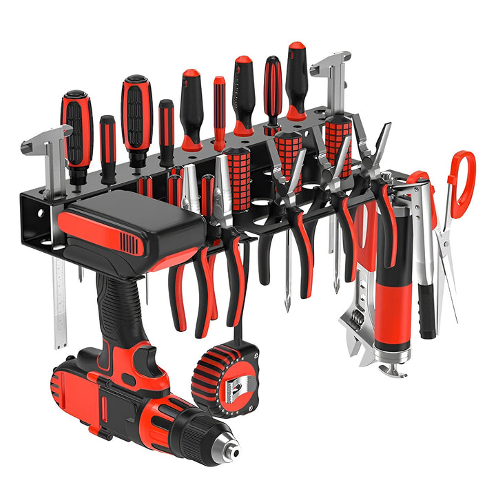Maclean Wall-Mounted Organizer / Tool Shelf, black, dimensions 40x14.5x4.6 cm, max. 30 kg, MC-141
