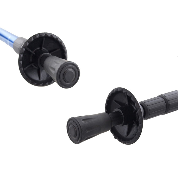 65–135 cm Telescopic Blue Aluminum Nordic Walking Poles, 2 pairs