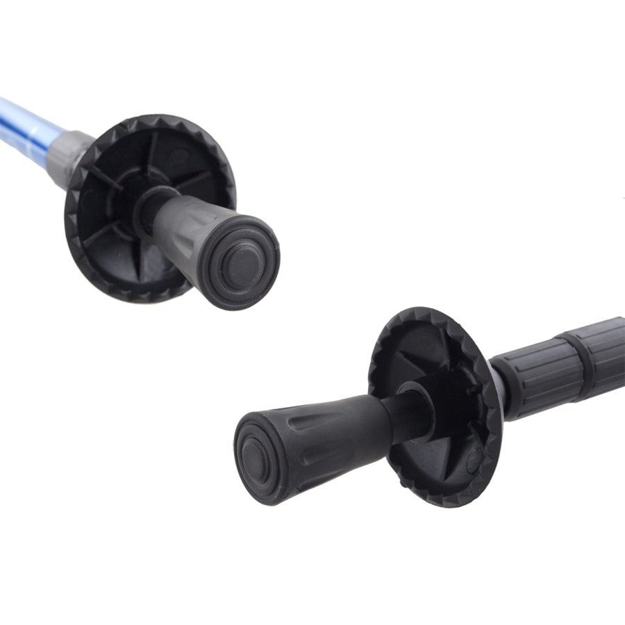 65–135 cm Telescopic Blue Aluminum Nordic Walking Poles, 2 pairs