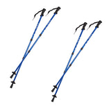 65–135 cm Telescopic Blue Aluminum Nordic Walking Poles, 2 pairs