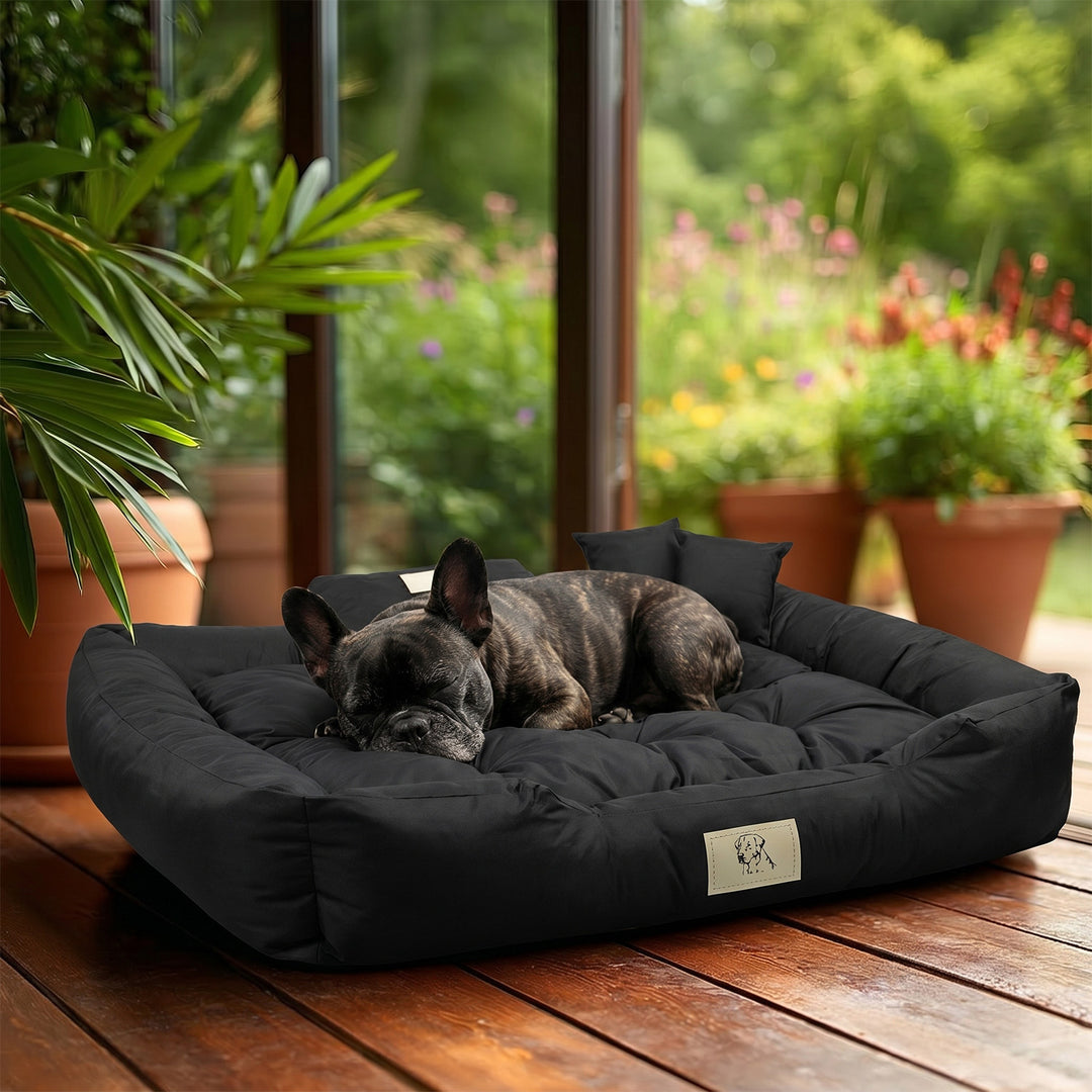 GreenBlue Pet Bed, Black, Rectangular, External Dimensions: 115x95 cm, Internal Dimensions: 100x80 cm GB240 BL