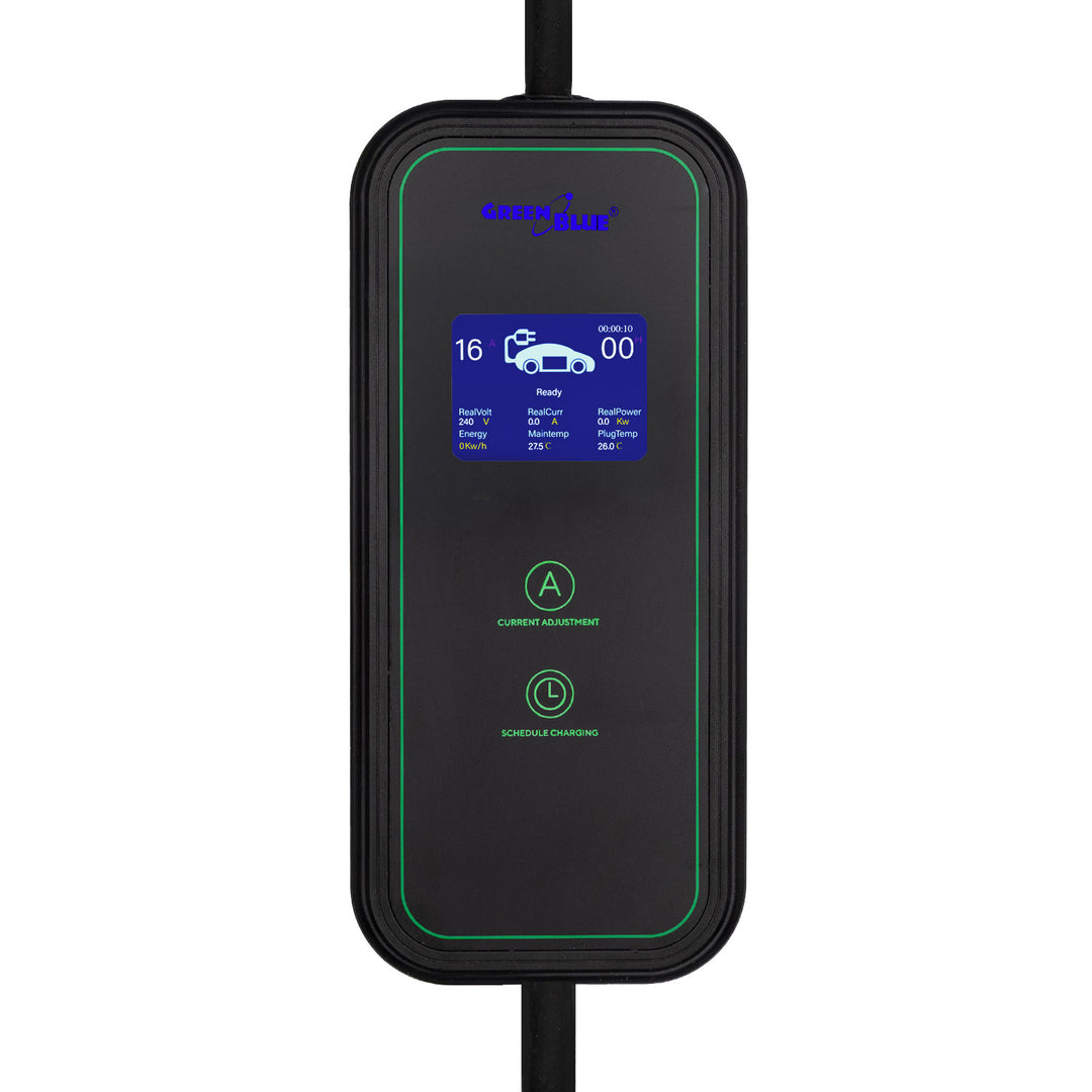 GreenBlue EV/PHEV Charger, portable, Type 2, cable length 6.8 m, IP65, 11 kW, 220–380 V AC 50/60 Hz, 16 A, 3-phase, GB1100