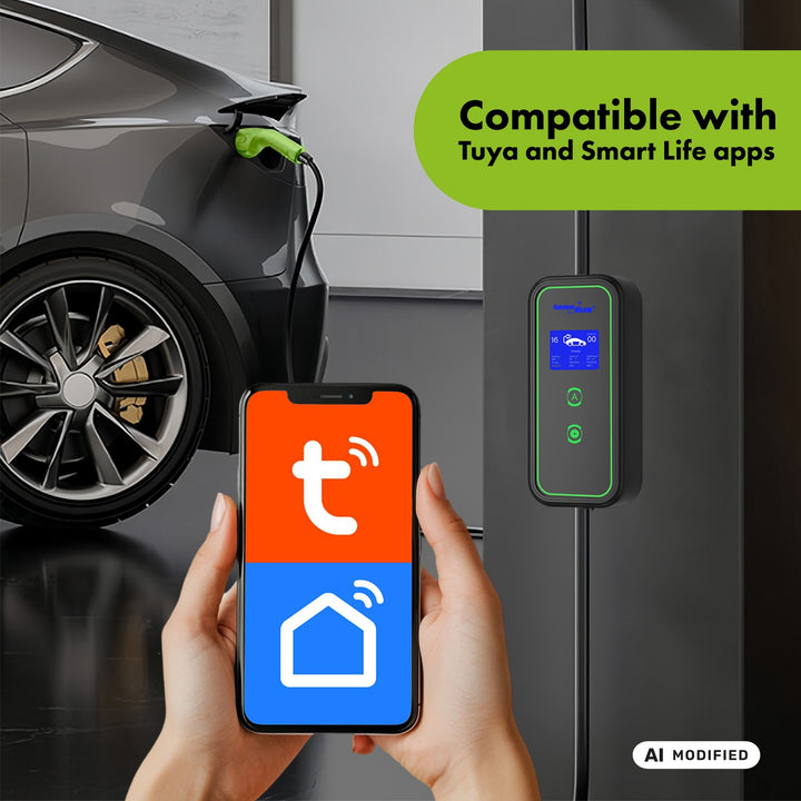 GreenBlue EV/PHEV Charger, portable, Type 2, cable length 6.8 m, IP65, 11 kW, 220–380 V AC 50/60 Hz, 16 A, 3-phase, GB1100