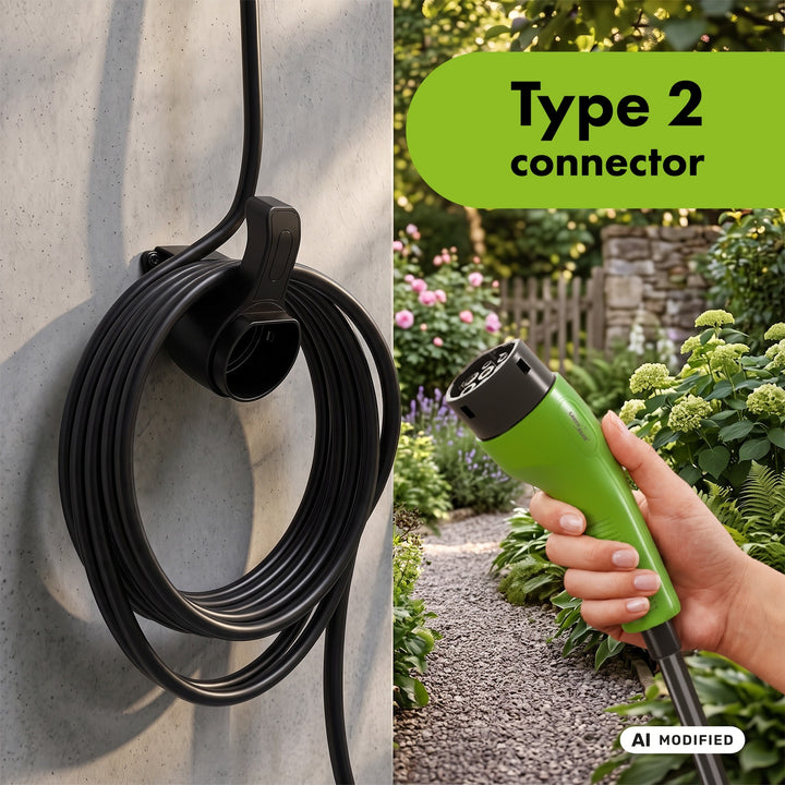 GreenBlue EV/PHEV Charger, portable, Type 2, cable length 6.8 m, IP65, 11 kW, 220–380 V AC 50/60 Hz, 16 A, 3-phase, GB1100