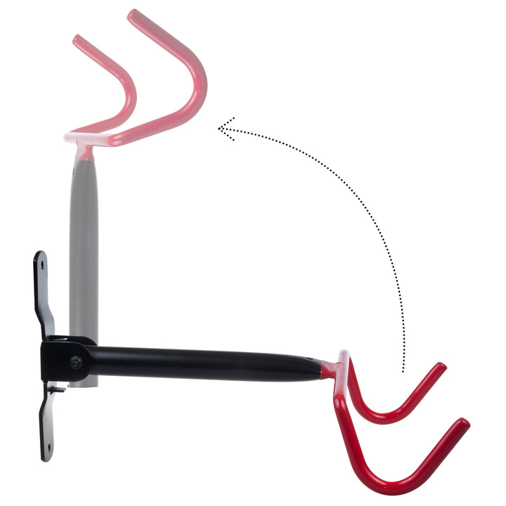 Maclean Horizontal Wall-Mounted Bike Rack, Steel, Max. Load 30 kg, MC-430, 3 pieces