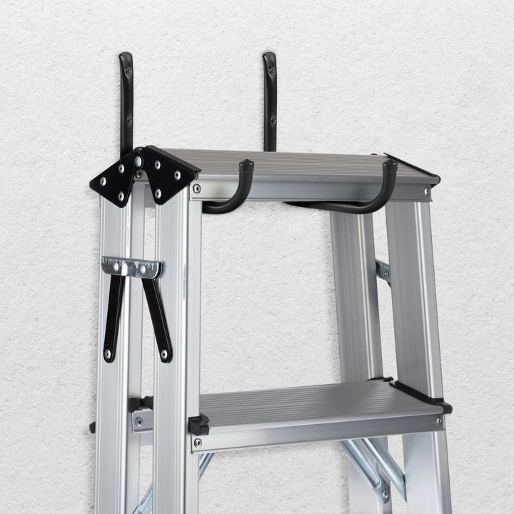 Maclean Set of 4 Wall Mounts for Tires, Wheels, Ladders, and Bicycles, Steel, Max. Load 22 kg per Mount, MC-487