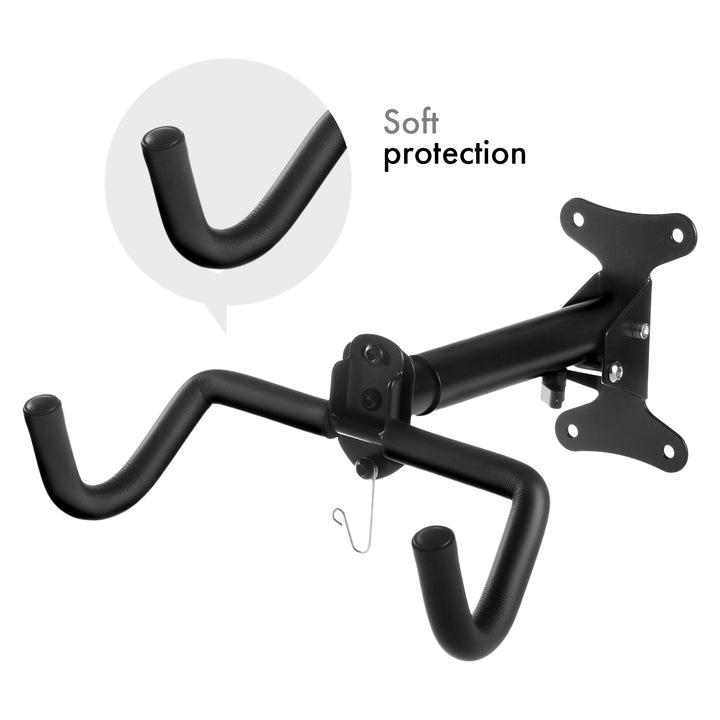 Maclean Horizontal Wall-Mounted Bike Rack, Steel, Max. Load 30 kg, MC-484, 4 pieces