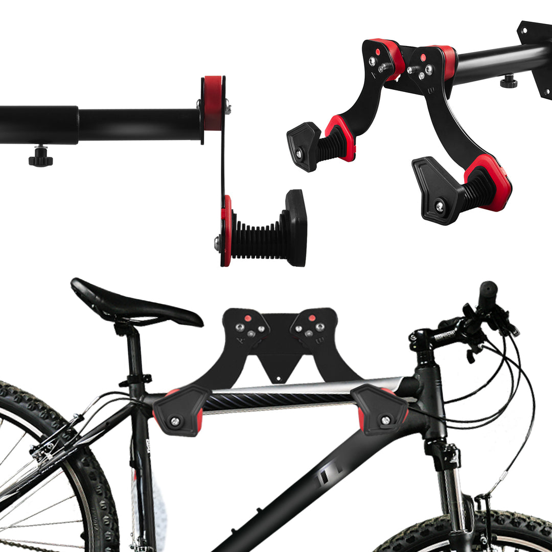 Maclean Wall-Mounted Bike Rack, Steel, Max. Load 30 kg, MC-449, 2 pieces