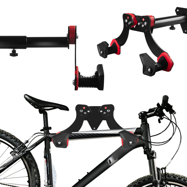 Maclean Wall-Mounted Bike Rack, Steel, Max. Load 30 kg, MC-449, 2 pieces