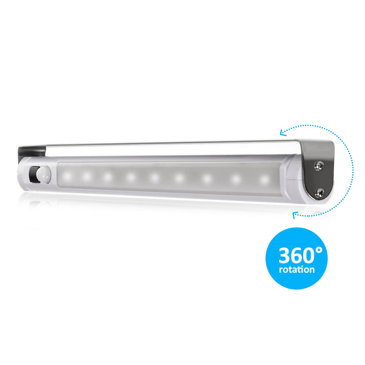 2x Maclean LED kitchen light, under-cabinet, 9 SMD, battery-powered, PIR sensor on/off, MCE166 + 6x R-06/AA/LR06 1.5V VARTA Longlife Power batteries