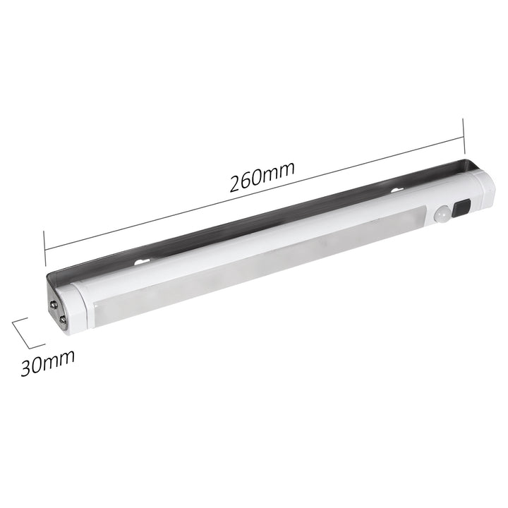 2x Maclean LED kitchen light, under-cabinet, 9 SMD, battery-powered, PIR sensor on/off, MCE166 + 6x R-06/AA/LR06 1.5V VARTA Longlife Power batteries