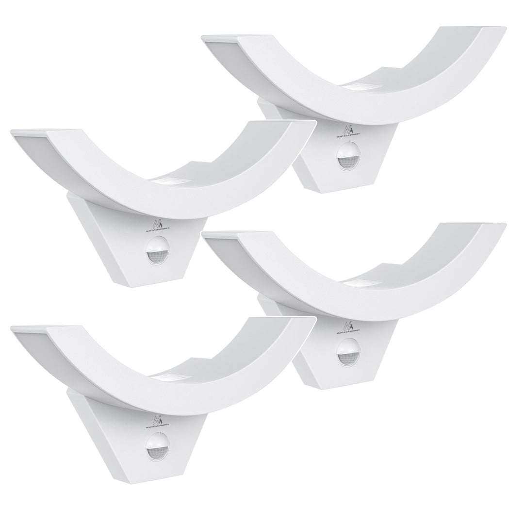 Maclean LED Motion Sensor Light, PIR sensor, white, 10W, IP54, 800 lm, MCE290 W, 4 pieces