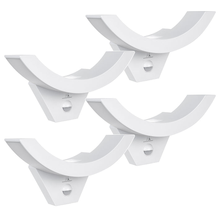 Maclean LED Motion Sensor Light, PIR sensor, white, 10W, IP54, 800 lm, MCE290 W, 4 pieces
