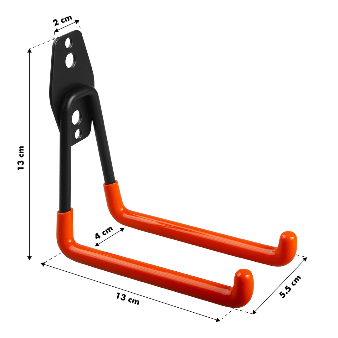 Maclean Wall Mount / Hanger for the Garage, for tires, gardening tools, ladders, hoses, bicycles, max. load 50 kg, MC-443, 4 pieces