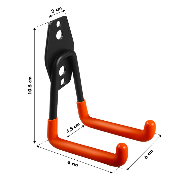 Maclean wall mount for the garage, for tires, gardening tools, ladders, and hoses. Steel, max. load 70 kg, MC-442, 3 pieces