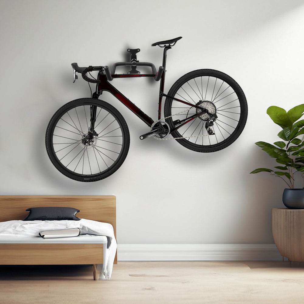 Maclean Horizontal Wall-Mounted Bike Rack, Steel, Max. Load 30 kg, MC-431, 4 pieces