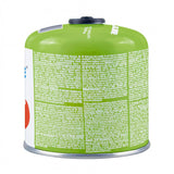 10 x 500g GreenBlue gas cartridges. Certification: Pi 0437, compliant with EN 417, butane-propane, operating temperature range: -10°C to +40°C, 7/16'' threaded valve GB499