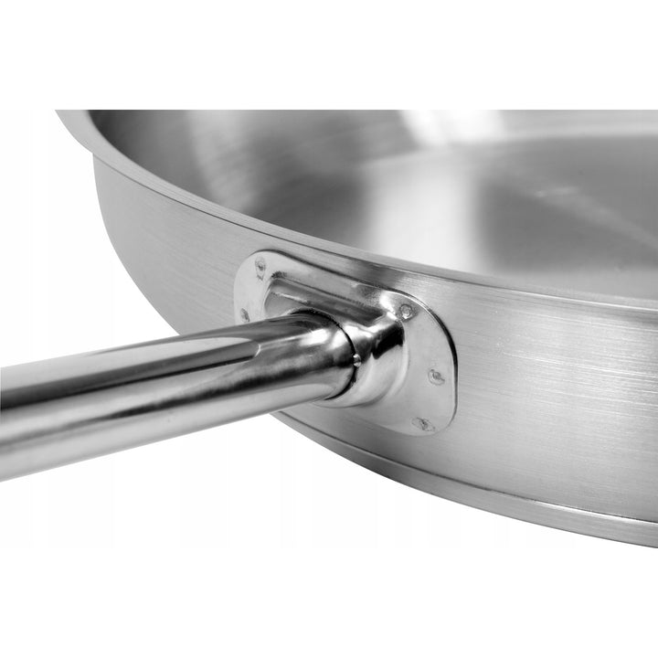 Yato Gastro Professional Commercial Frying Pan, suitable for all types of stoves, stainless steel, 20 cm diameter, 1.3 L capacity, dishwasher safe, YG-00100