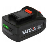 Yato Cordless Grease Gun, includes charger and 3 Ah battery, 620 bar pressure, integrated LED work light, high power and output of 284 g/min, YT-07020