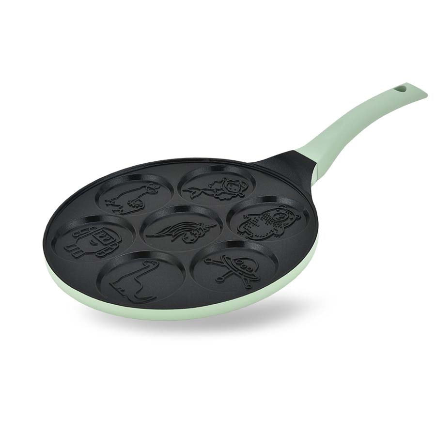 Maestro pancake pan, fairy tale characters design, 26 cm diameter, non-stick coating, silicone handle, compatible with all types of stoves, MR-1222-D