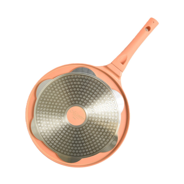 Maestro Pancake Pan, Emoji Design, 26 cm diameter, non-stick coating, silicone handle, compatible with all types of stoves, MR-1222-B
