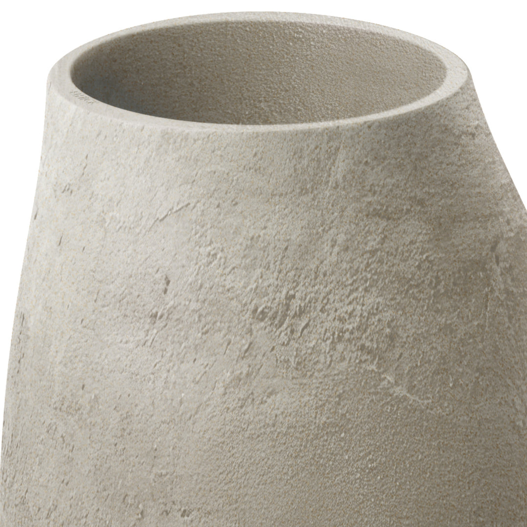 Ethick Epocco Bold Planter, 48 cm diameter, 60 cm height, matte finish, weather-resistant, drainage hole, sand color, TEP48B-101GR