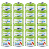 24 x 500g GreenBlue gas cartridges. Certification: Pi 0437, compliant with EN 417, butane-propane, operating temperature range: -10°C to +40°C, 7/16" threaded valve GB499