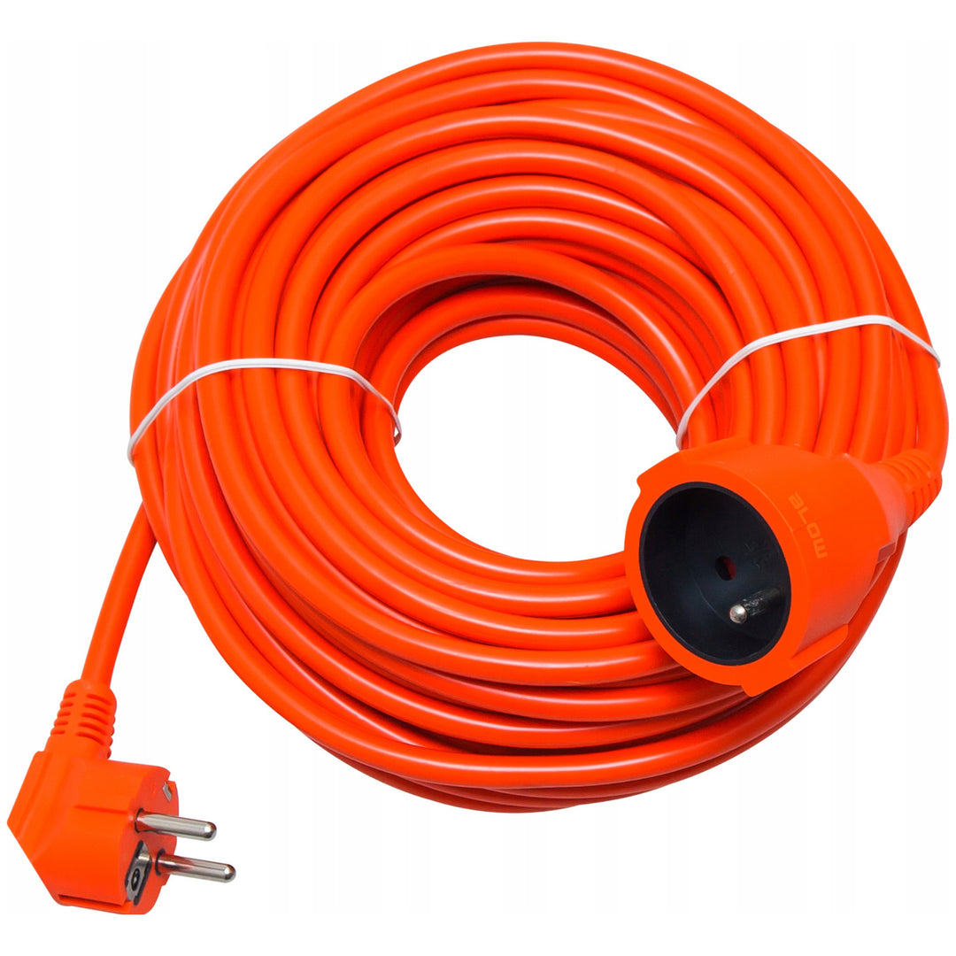Blow extension cord, orange, 50 m long, grounded outlet, PR-160