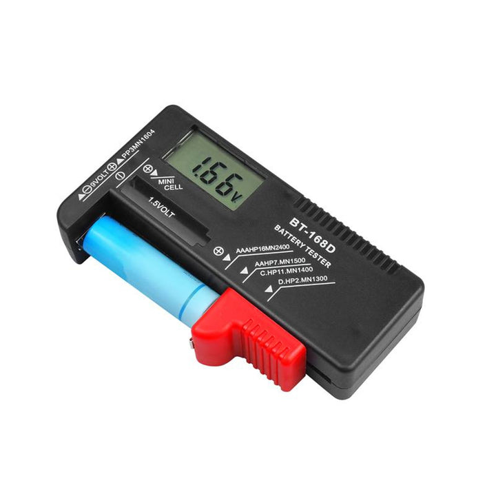Lamex Digital Battery and Rechargeable Battery Tester, LCD display, compact size, requires no additional power source