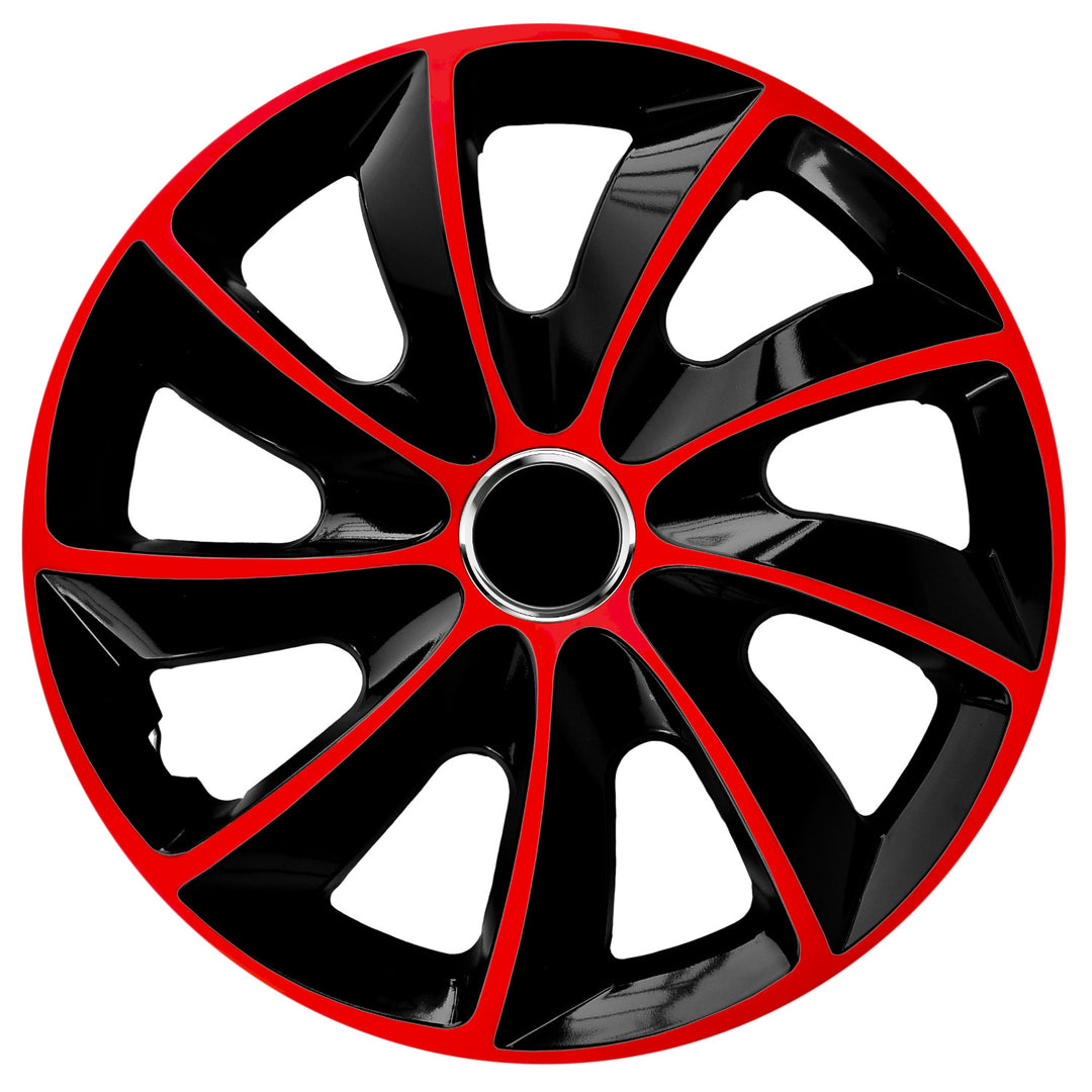NRM Stig Extra 17" Universal Hub Cap, Black and Red, 1 piece