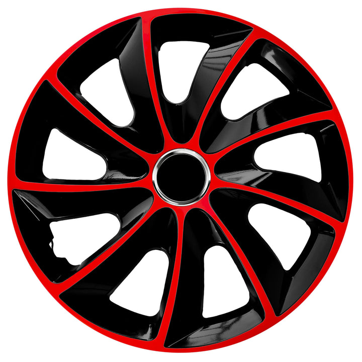 NRM Stig Extra 17" Universal Hub Cap, Black and Red, 1 piece