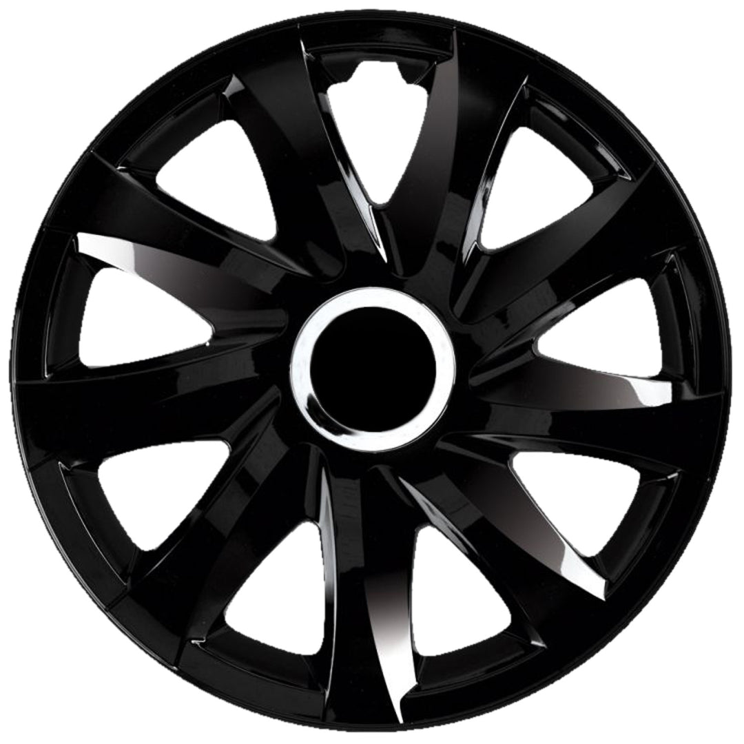 NRM Drift 16'' Universal Hubcap, Black Paint, 1 piece