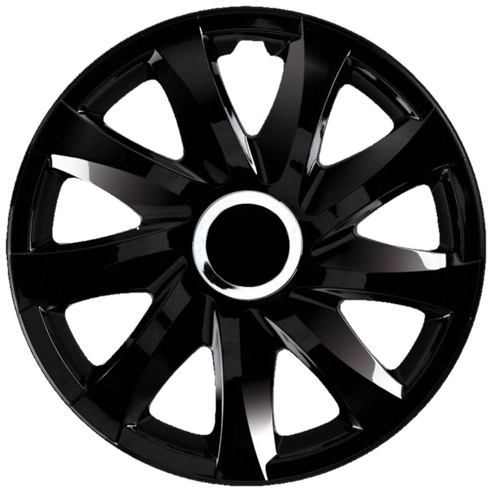 NRM Drift 16'' Universal Hubcap, Black Paint, 1 piece