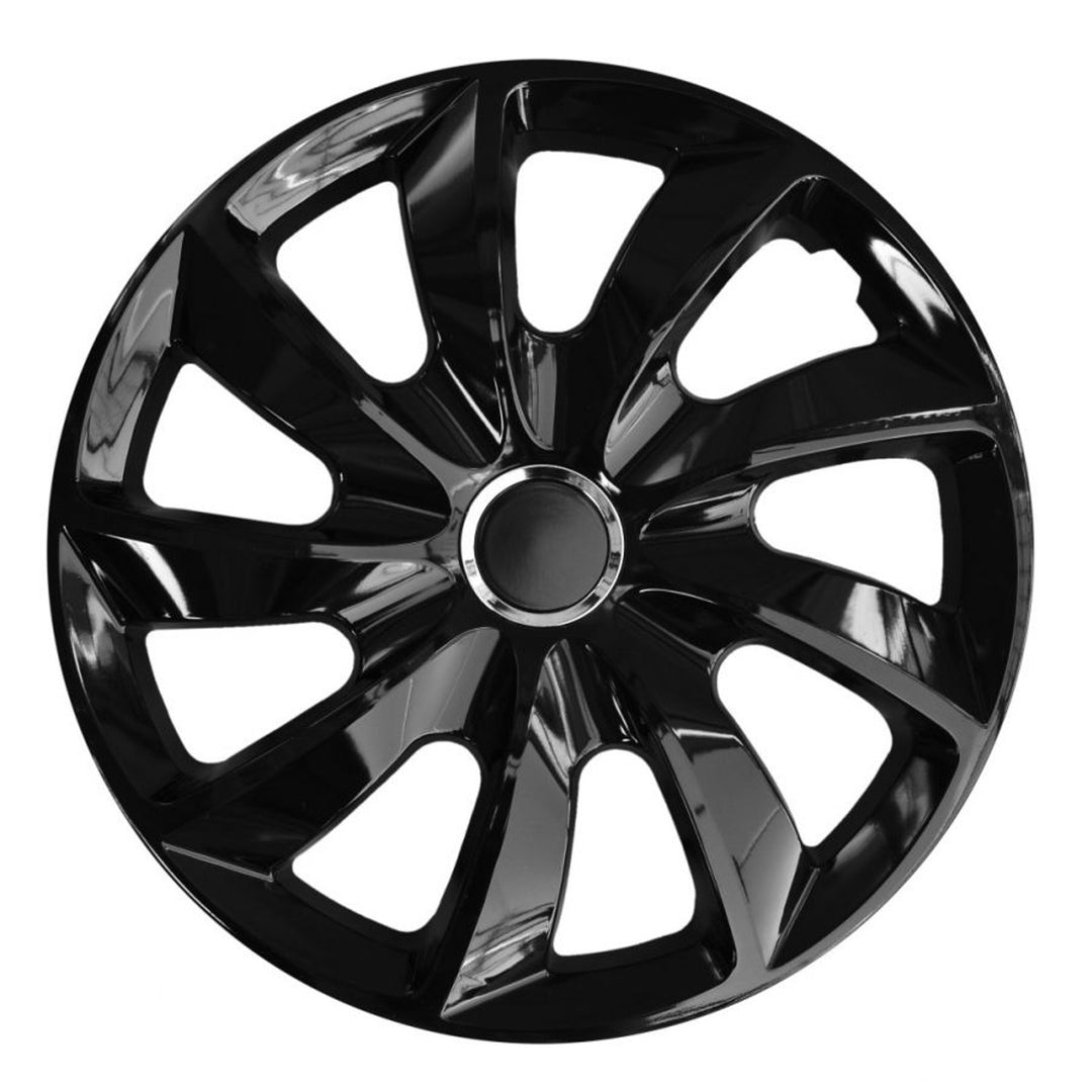 NRM Stig 14'' Universal Wheel Cover, Black Painted, 1 piece