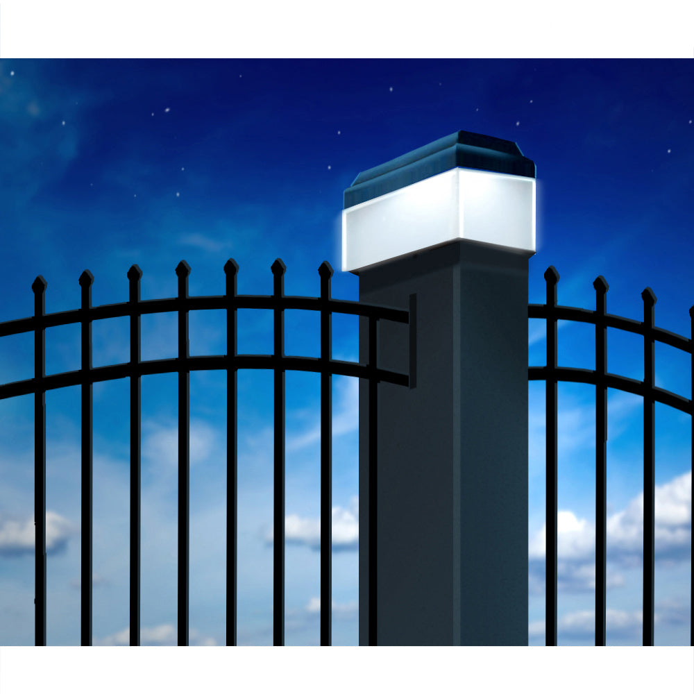 GreenBlue Solar LED Pole Light, 60x40mm, Envelope-Shaped Canopy, GB125, 2 pieces