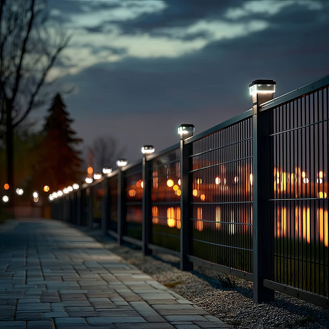GreenBlue Solar LED Pole Light, 60x40mm, Envelope-Shaped Canopy, GB125, 2 pieces