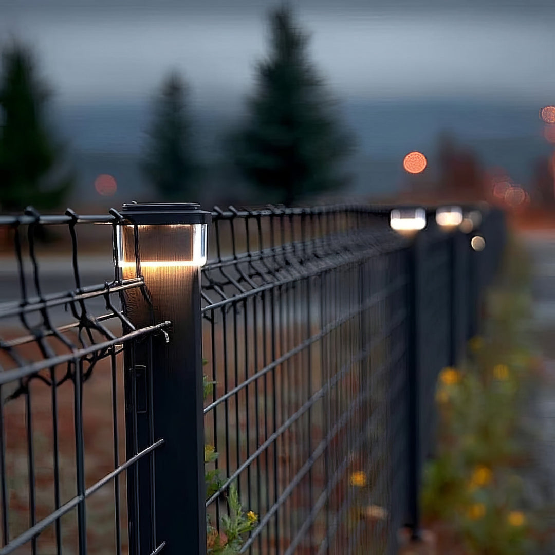 GreenBlue Solar LED Pole Light, 60x40mm, Envelope-Shaped Canopy, GB125, 2 pieces