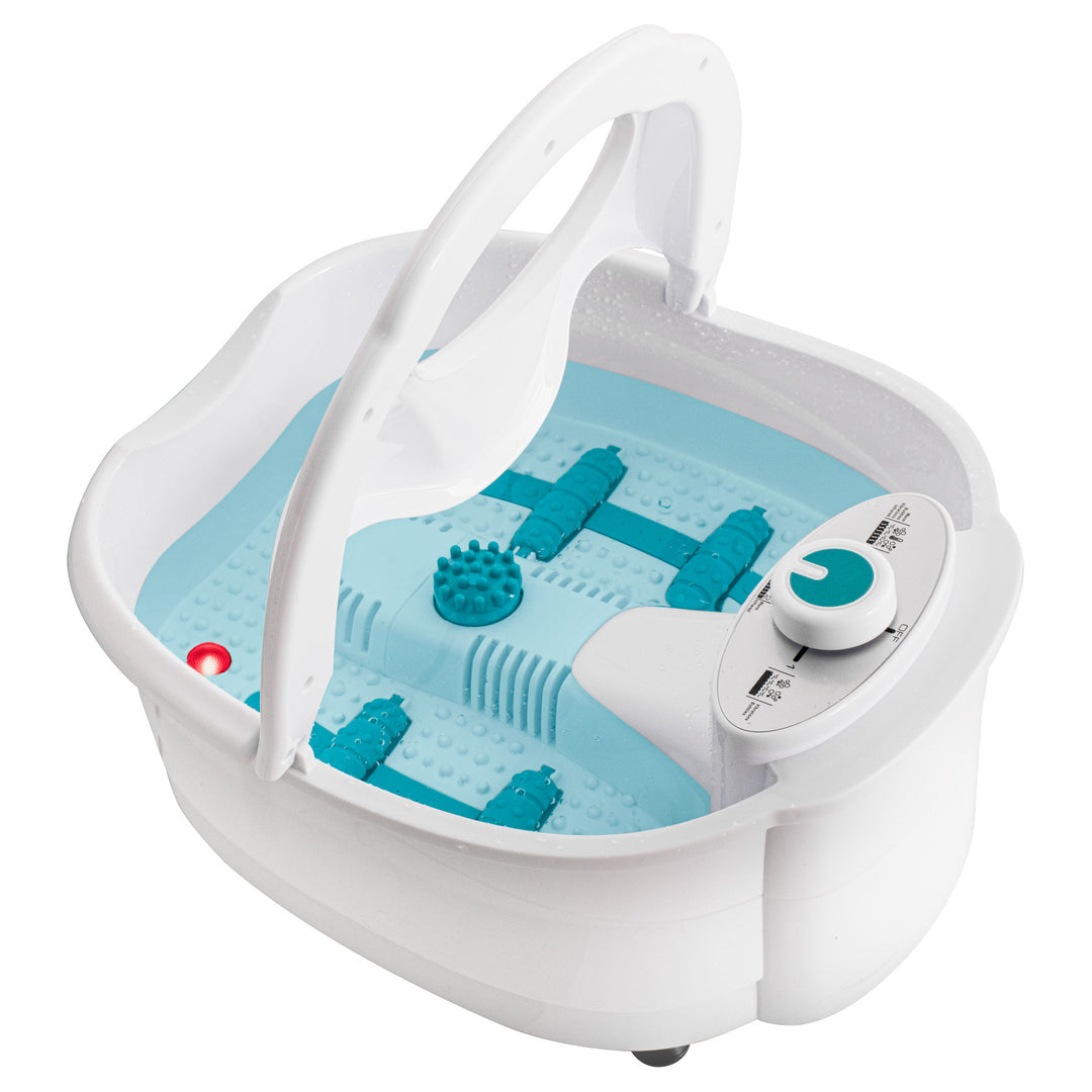 Adler Foot Massager, Bubble, Vibration, and Heat Massage, Infrared, 4 Rollers + 3 Attachments, AD 2167 White