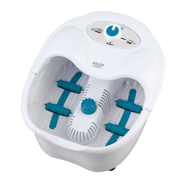 Adler Foot Massager, Bubble, Vibration, and Heat Massage, Infrared, 4 Rollers + 3 Attachments, AD 2167 White