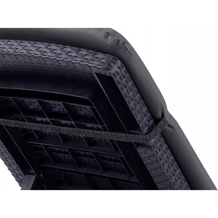 Jaipur Deck Chair Cushion, dark gray, S-500 fabric, size 190x60 cm, two fastening systems, waterproof, fully machine washable, S-49