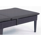 Jaipur Deck Chair Cushion, dark gray, S-500 fabric, size 190x60 cm, two fastening systems, waterproof, fully machine washable, S-49