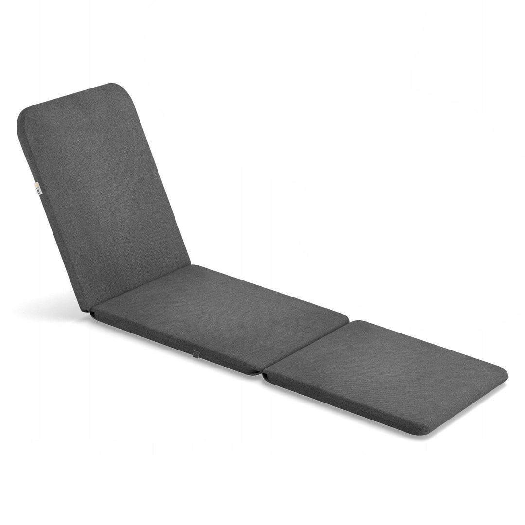 Jaipur Deck Chair Cushion, dark gray, S-500 fabric, size 190x60 cm, two fastening systems, waterproof, fully machine washable, S-49