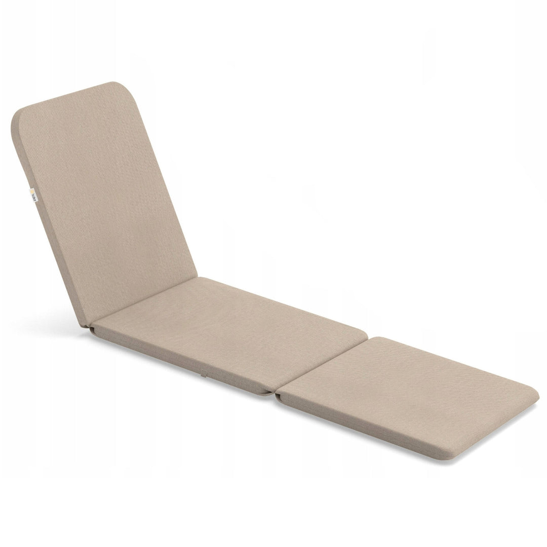 Jaipur Deck Chair Cushion, beige, S-550 melange fabric, size 190x60 cm, two fastening systems, water-resistant, fully machine washable, S-21 melange