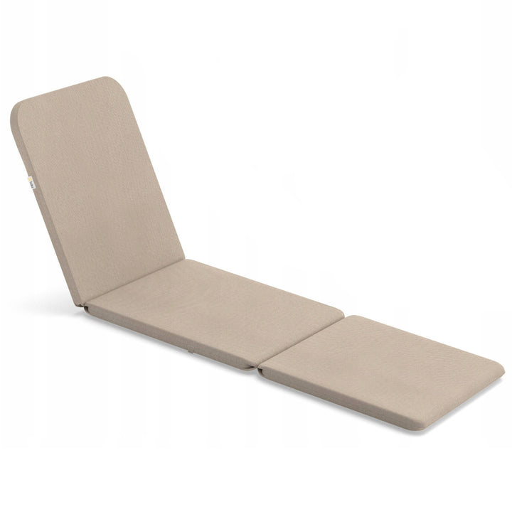 Jaipur Deck Chair Cushion, beige, S-550 melange fabric, size 190x60 cm, two fastening systems, water-resistant, fully machine washable, S-21 melange
