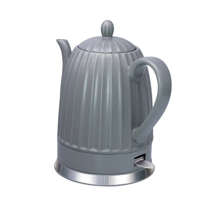 Maestro Ceramic Electric Kettle, gray, 1500W, 1.5L capacity, swivel base, water level indicator, 65cm power cord, MR-077