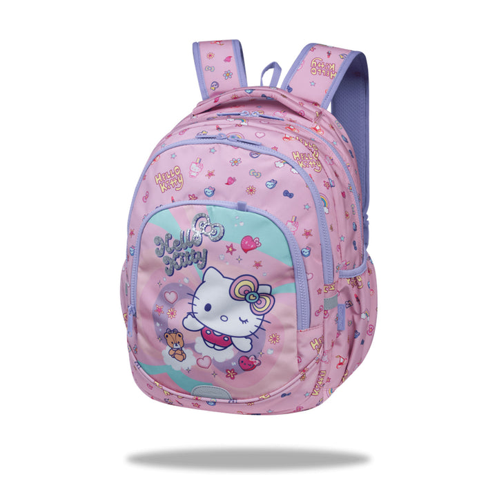 Hello Kitty Coolpack School Backpack, Primo Pro size (16"), contoured back and padded shoulder straps, 2 main compartments and a laptop pocket, reinforced bottom, F162025