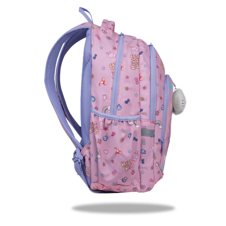 Hello Kitty Coolpack School Backpack, Primo Pro size (16"), contoured back and padded shoulder straps, 2 main compartments and a laptop pocket, reinforced bottom, F162025