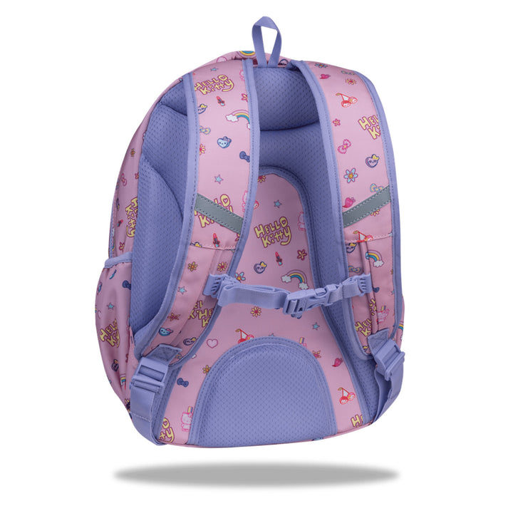 Hello Kitty Coolpack School Backpack, Primo Pro size (16"), contoured back and padded shoulder straps, 2 main compartments and a laptop pocket, reinforced bottom, F162025